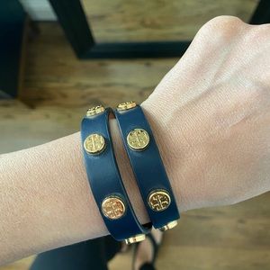 Tory Burch black wrap bracelet, never worn